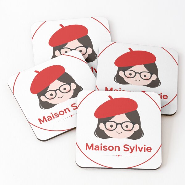 Item preview, Maison Sylvie Logo - Red Beret Girl Art Pop Brand Design designed and sold by MAISON SYLVIE.