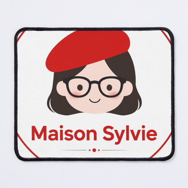 Item preview, Maison Sylvie Logo - Red Beret Girl Art Pop Brand Design designed and sold by MAISON SYLVIE.