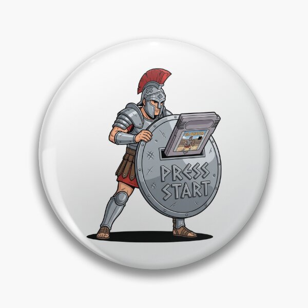 Item preview, Roman Gladiator Shield Retro Game Cartridge Press Start designed and sold by Rare By Hero.