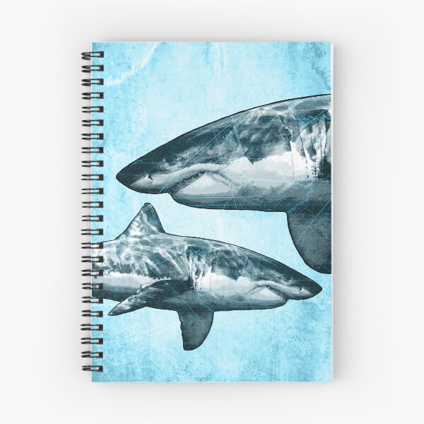 Item preview, Great White Shark in Blue High Contrast Etched designed and sold by Ghoul Enterprises.