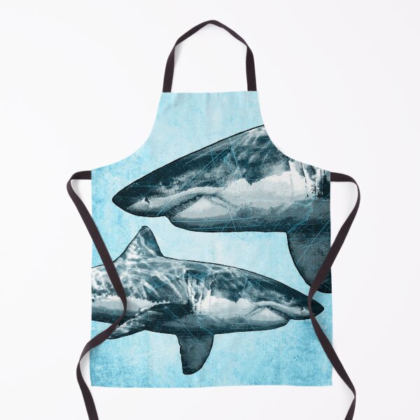Item preview, Great White Shark in Blue High Contrast Etched designed and sold by Ghoul Enterprises.