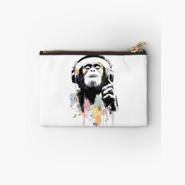 Item preview, Monkey Dj Headphones Abstract Art ⭐⭐⭐⭐⭐ designed and sold by PotatoCutie.