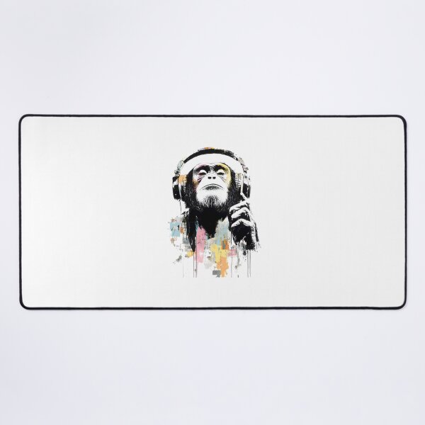Item preview, Monkey Dj Headphones Abstract Art ⭐⭐⭐⭐⭐ designed and sold by PotatoCutie.