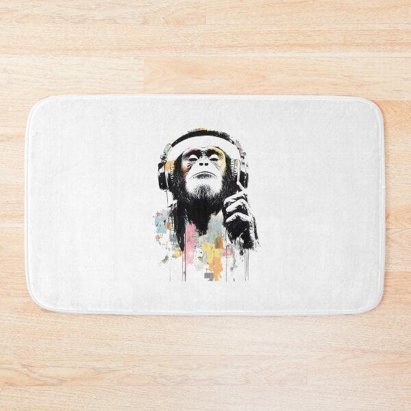 Item preview, Monkey Dj Headphones Abstract Art ⭐⭐⭐⭐⭐ designed and sold by PotatoCutie.