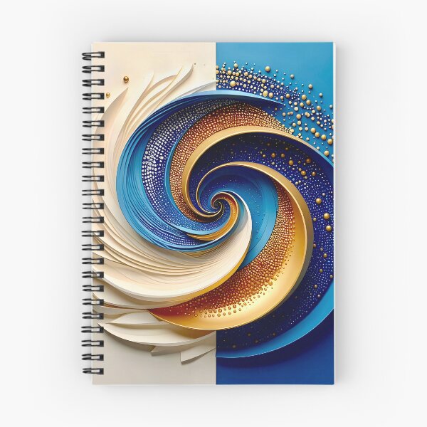 Item preview, Swirling Dual Toned Mandala in White and Blue designed and sold by Vicky Brago-Mitchell®.