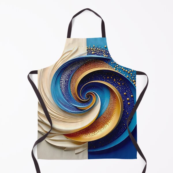 Item preview, Swirling Dual Toned Mandala in White and Blue designed and sold by Vicky Brago-Mitchell®.