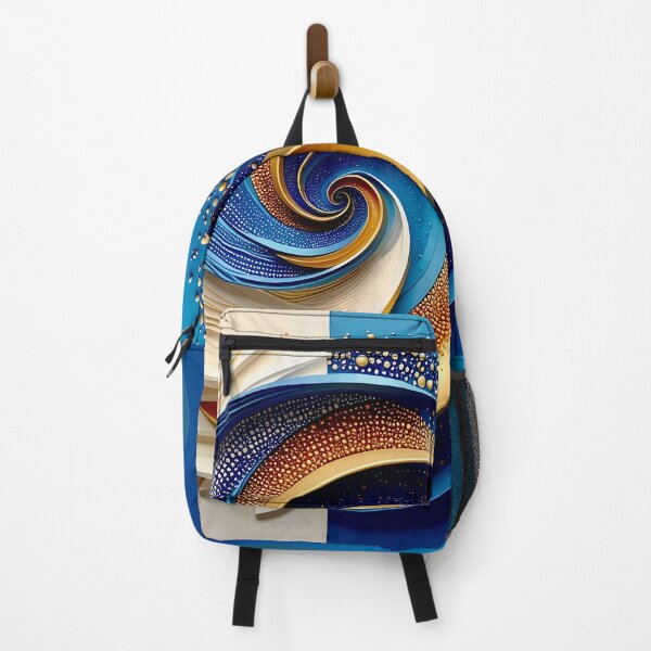 Item preview, Swirling Dual Toned Mandala in White and Blue designed and sold by Vicky Brago-Mitchell®.