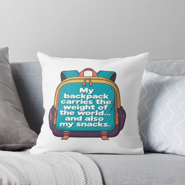 Aperçu de l'œuvre My Backpack Carries the Weight of the World and Also My Snacks | Funny Backpack T-Shirt | Travel, School & Snack Humor Gift créée et vendue par Sushikidsntoddlers.