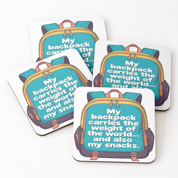 Item preview, My Backpack Carries the Weight of the World and Also My Snacks | Funny Backpack T-Shirt | Travel, School & Snack Humor Gift designed and sold by Sushikidsntod.