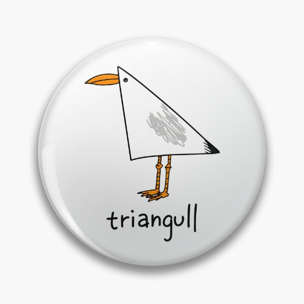 Item preview, Triangull Triangle Seagull Bird Pun designed and sold by cabanalunaire.