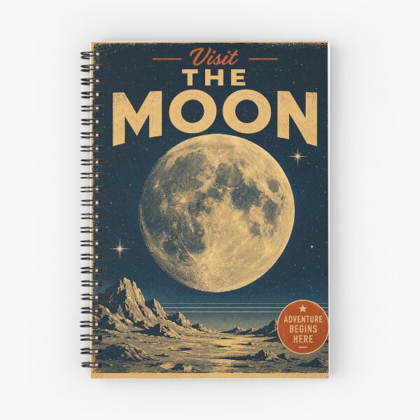 Item preview, Visit the Moon Vintage Space Poster designed and sold by NordenPosters.