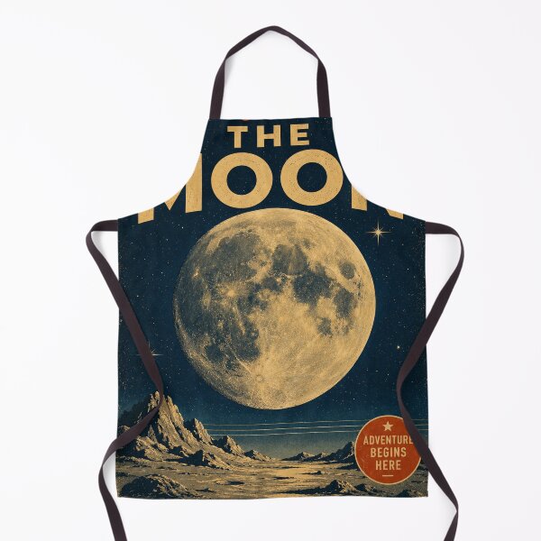 Item preview, Visit the Moon Vintage Space Poster designed and sold by NordenPosters.