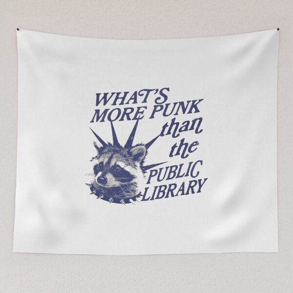 Item preview, Punk Public Library Raccoon Bookish designed and sold by roartusa.