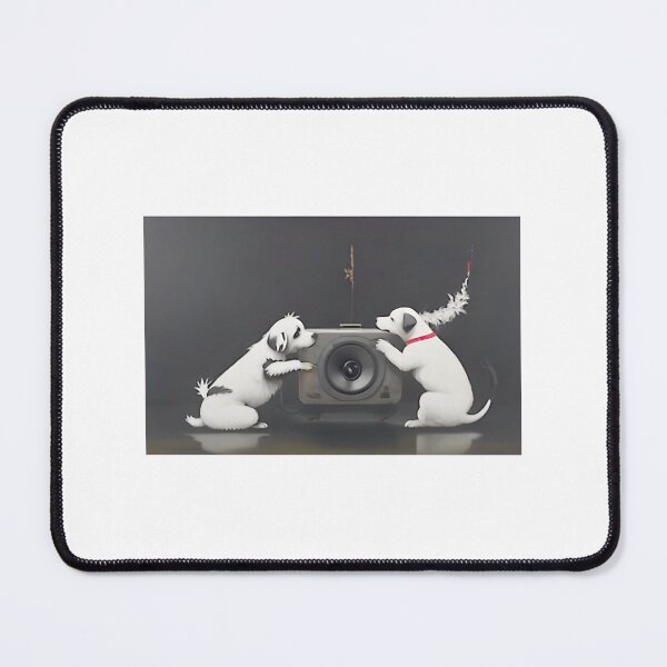 Item preview, Pups & Beats: Dog Duo With Speaker Art ⭐⭐⭐⭐⭐ designed and sold by PotatoCutie.