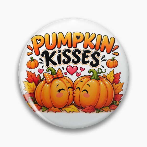 Item preview, Pumpkin Kisses – Cute Fall Pumpkin Couple designed and sold by HoMya.