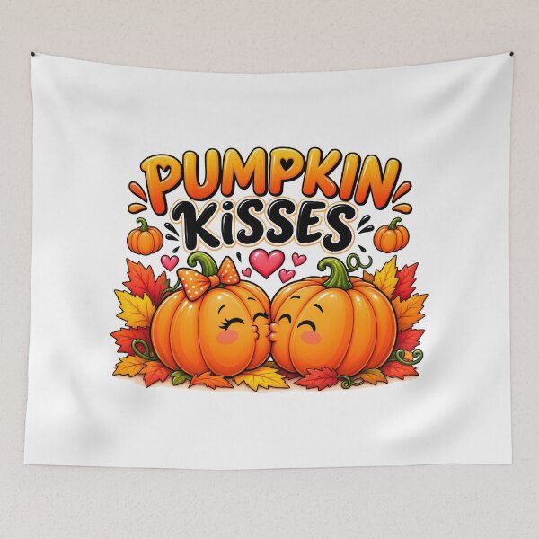 Item preview, Pumpkin Kisses – Cute Fall Pumpkin Couple designed and sold by HoMya.