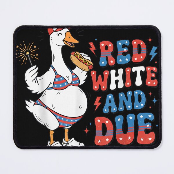 Item preview, Red White and Due Funny Pregnant Goose 4th of July Pregnancy designed and sold by thesameperson45.