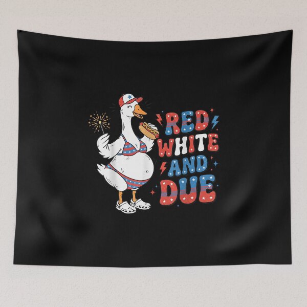 Item preview, Red White and Due Funny Pregnant Goose 4th of July Pregnancy designed and sold by thesameperson45.