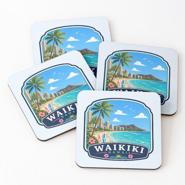 Item preview, Waikiki, Hawaii - Beach & Diamond Head designed and sold by Myra365Art.