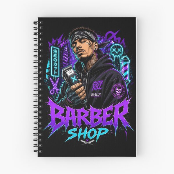 Item preview, Cyberpunk Anime Barber Shop Neon Streetwear Art designed and sold by Barber MD Culture.