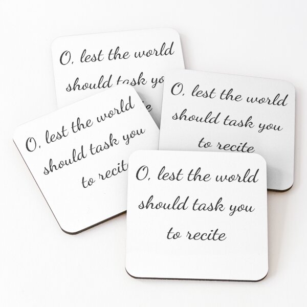 Item preview, “O, lest the world should task you to recite” - handwriting black designed and sold by ariksworld.