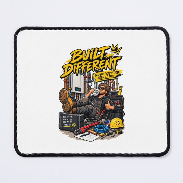 Item preview, Built Different Tradesman Comic Art designed and sold by CrestlineDesign.