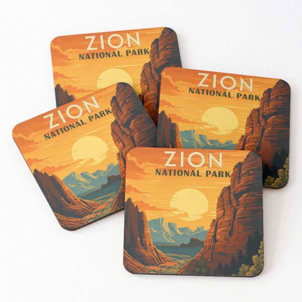 Item preview, Zion National Park Vintage Poster designed and sold by NordenPosters.