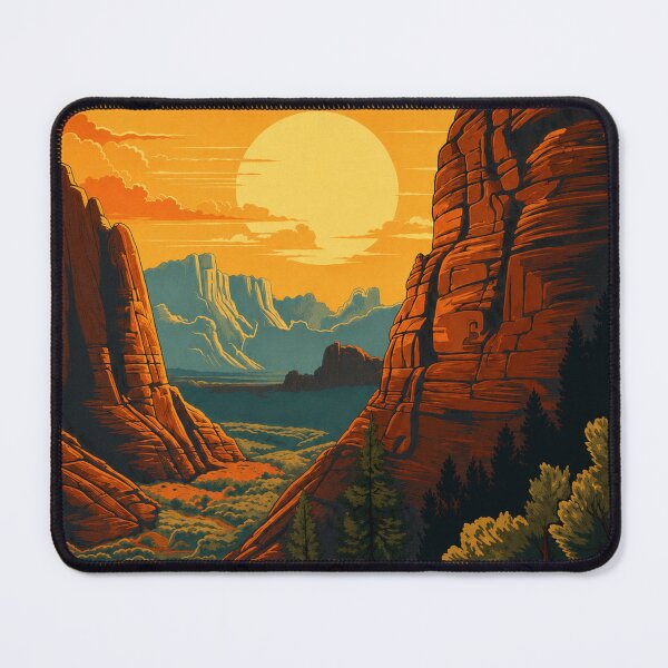 Item preview, Zion National Park Vintage Poster designed and sold by NordenPosters.