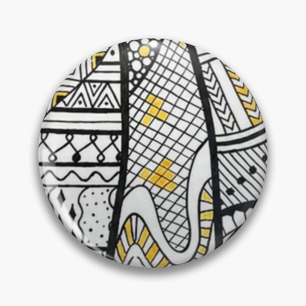 Artikelvorschau, Strukturiertes Chaos – Doodle-Kunst in Schwarz, Weiß und Gold entworfen und verkauft von Ceylo Art.