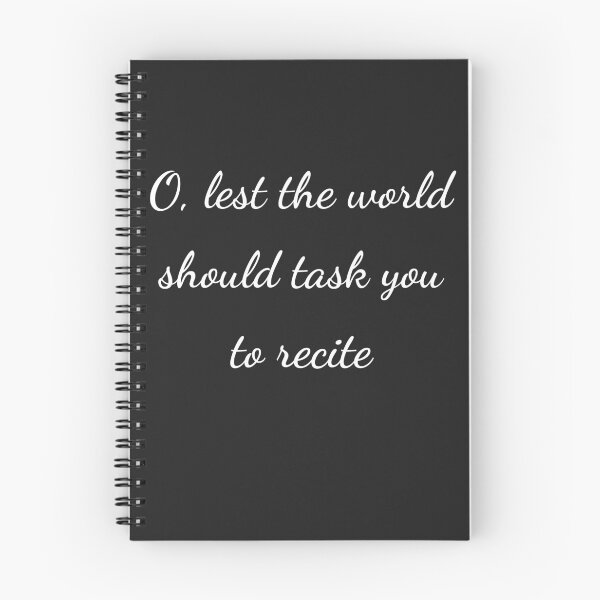 Item preview, “O, lest the world should task you to recite” - handwriting white designed and sold by ariksworld.