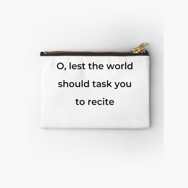 Item preview, “O, lest the world should task you to recite” - print black designed and sold by ariksworld.