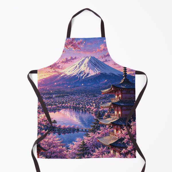 Item preview, Mount Fuji Sakura Japan - Japanese Pagoda and Cherry Blossom Landscape designed and sold by CzipipitoStudio.