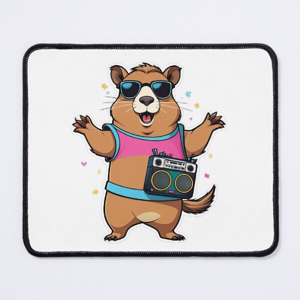 Item preview, Cool Capybara DJ with Sunglasses Retro Music Cartoon designed and sold by designerbhai009.
