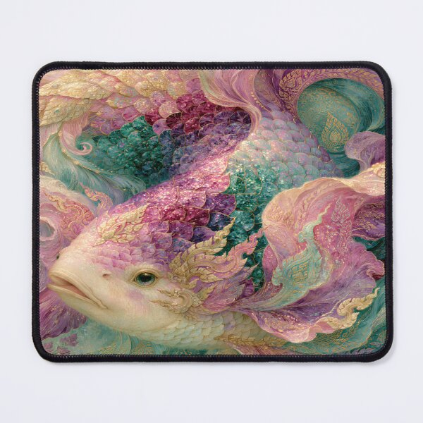 Item preview, Ethereal Pastel Koi Fish Fantasy Painting designed and sold by Artiverse Studio.