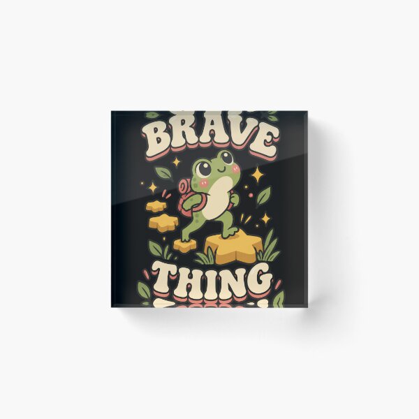 Item preview, One Brave Thing Today Cute Frog Tiny Steps Motivation designed and sold by Tharaazu.
