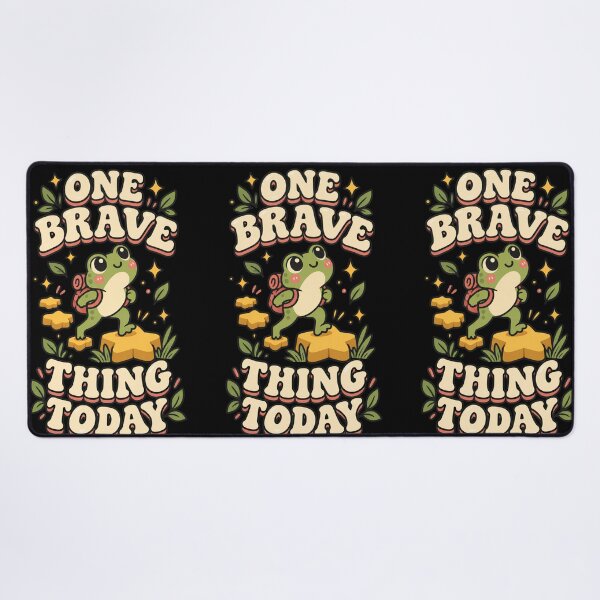 Item preview, One Brave Thing Today Cute Frog Tiny Steps Motivation designed and sold by Tharaazu.