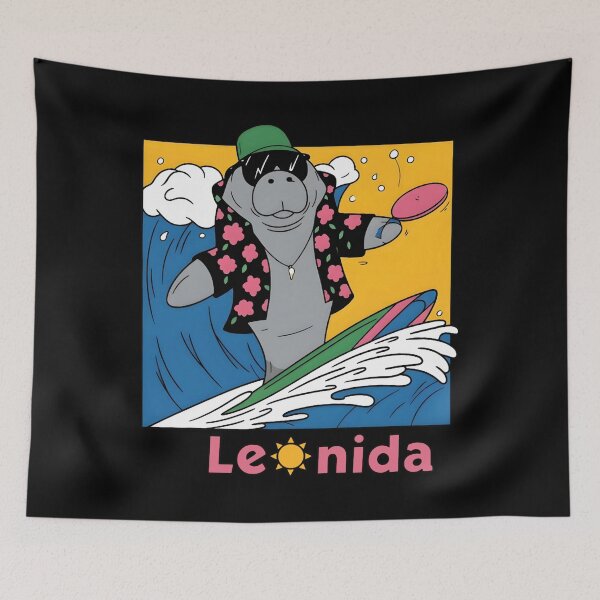 Item preview, leonida surfing shark hawaiian beach retro designed and sold by TroyEDavis8.