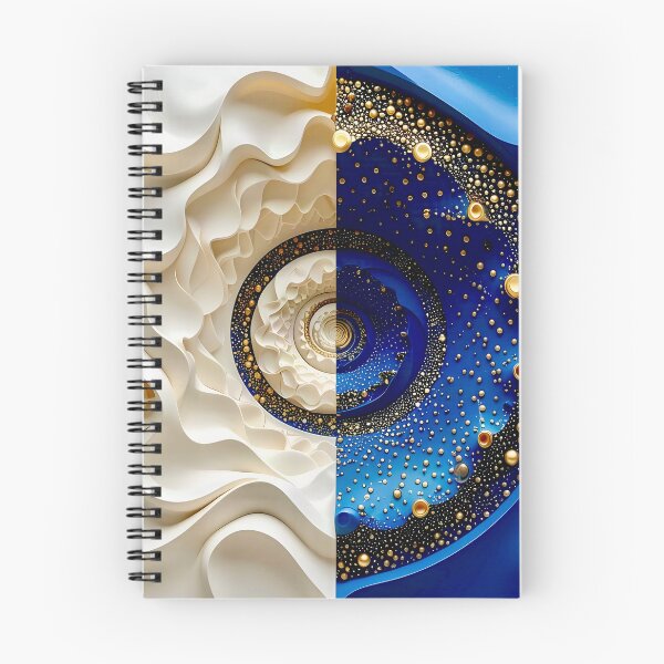 Item preview, Intricate Circular Patterns in White and Blue designed and sold by Vicky Brago-Mitchell®.