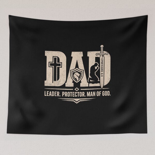 Item preview, Dad Leader Protector Man of God Christian Father's Day designed and sold by thesameperson45.
