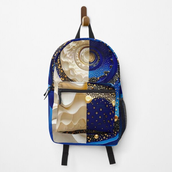 Item preview, Intricate Circular Patterns in White and Blue designed and sold by Vicky Brago-Mitchell®.