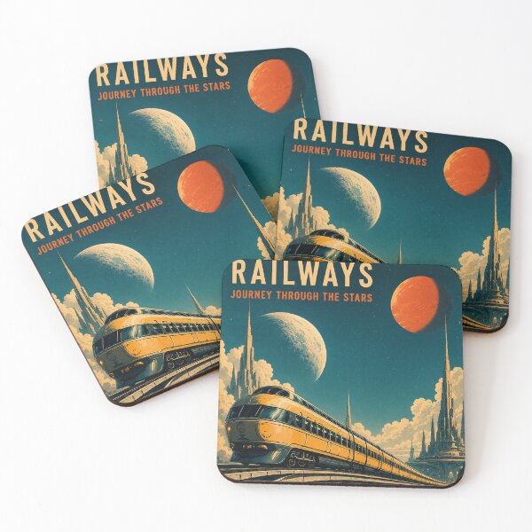 Item preview, Galactic Railways Retro Space Train designed and sold by NordenPosters.