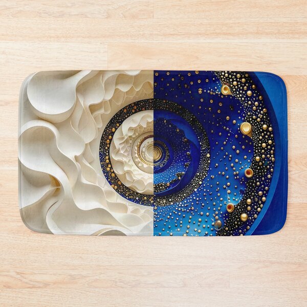 Item preview, Intricate Circular Patterns in White and Blue designed and sold by Vicky Brago-Mitchell®.