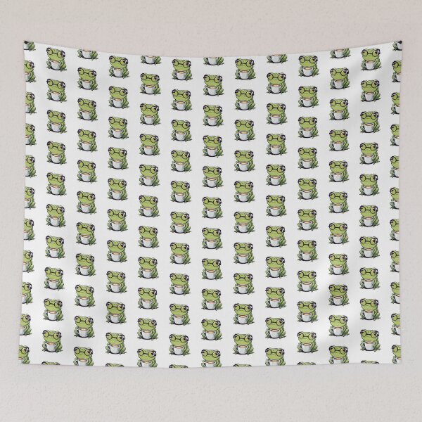 Item preview, Cute Green Frog Cartoon Sticker – Funny Kawaii Frog designed and sold by designerbhai009.