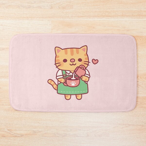 Item preview, Cute Ginger Cat Barista Making Coffee Latte Art designed and sold by rustydoodle.
