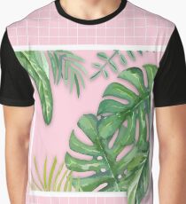 Green on Pink Graphic T-Shirt