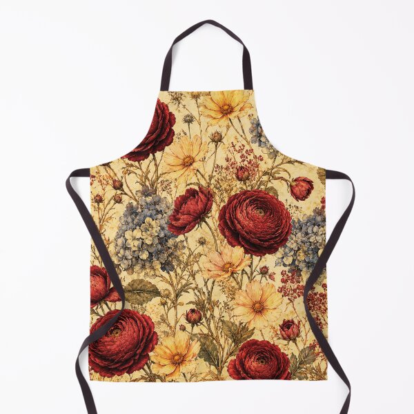 Item preview, Vintage Crimson Botanical Pattern – Red Ranunculus Floral Print – Victorian Botanical Art – Dark Floral Pattern Gift – Antique Flower Design designed and sold by @SHINTOSARTSTORE.