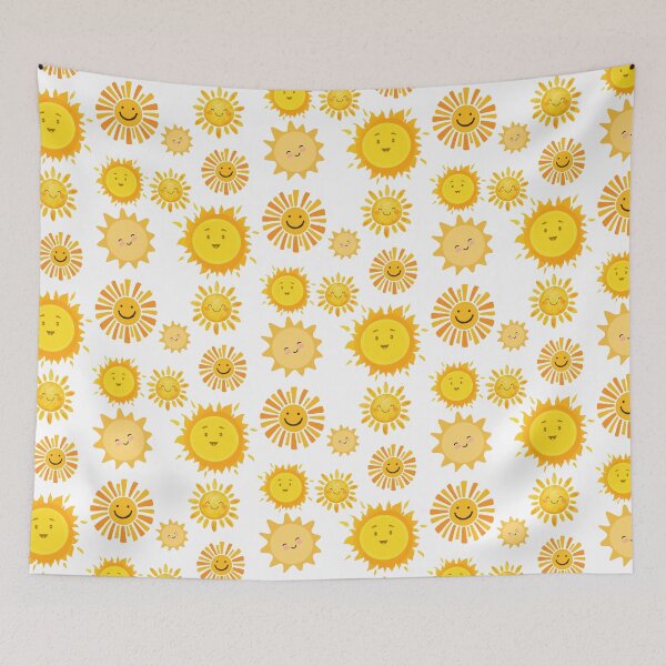 Item preview, Cute Smiley Suns Happy Sunshine Pattern Aesthetic designed and sold by NikBrin Prevail .