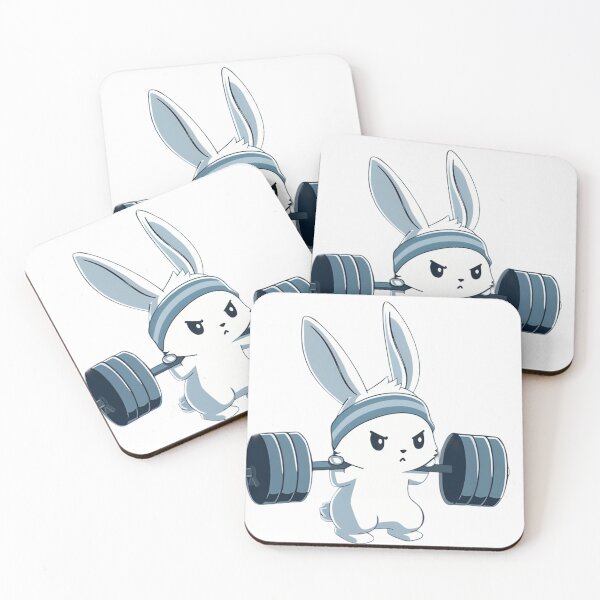 Item preview, Cute Angry Bunny Lifting Weights Gym Workout Fitness Funny Rabbit designed and sold by Aedition.