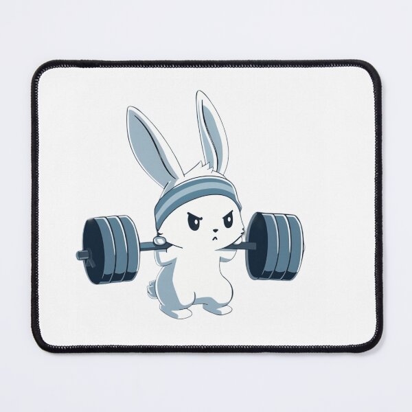 Item preview, Cute Angry Bunny Lifting Weights Gym Workout Fitness Funny Rabbit designed and sold by Aedition.