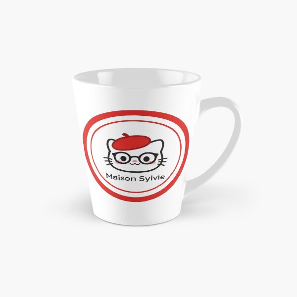 Item preview, Maison Sylvie Logo - Red Beret Cat with Glasses Circle Brand designed and sold by MAISON SYLVIE.